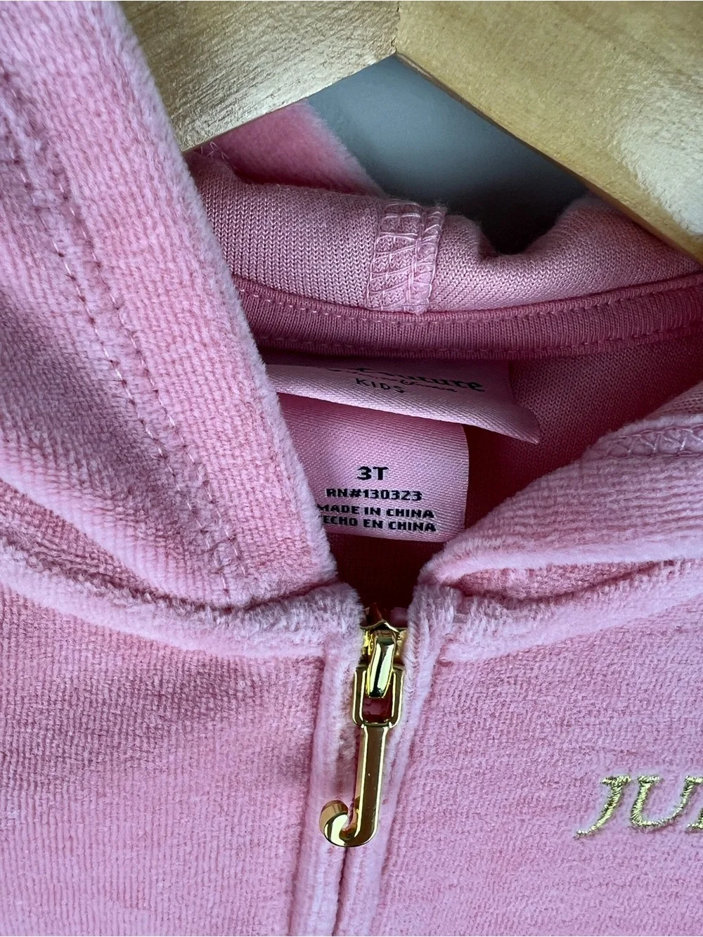 Juicy Couture Pink Velour Zip-Up Hoodie set for Kids